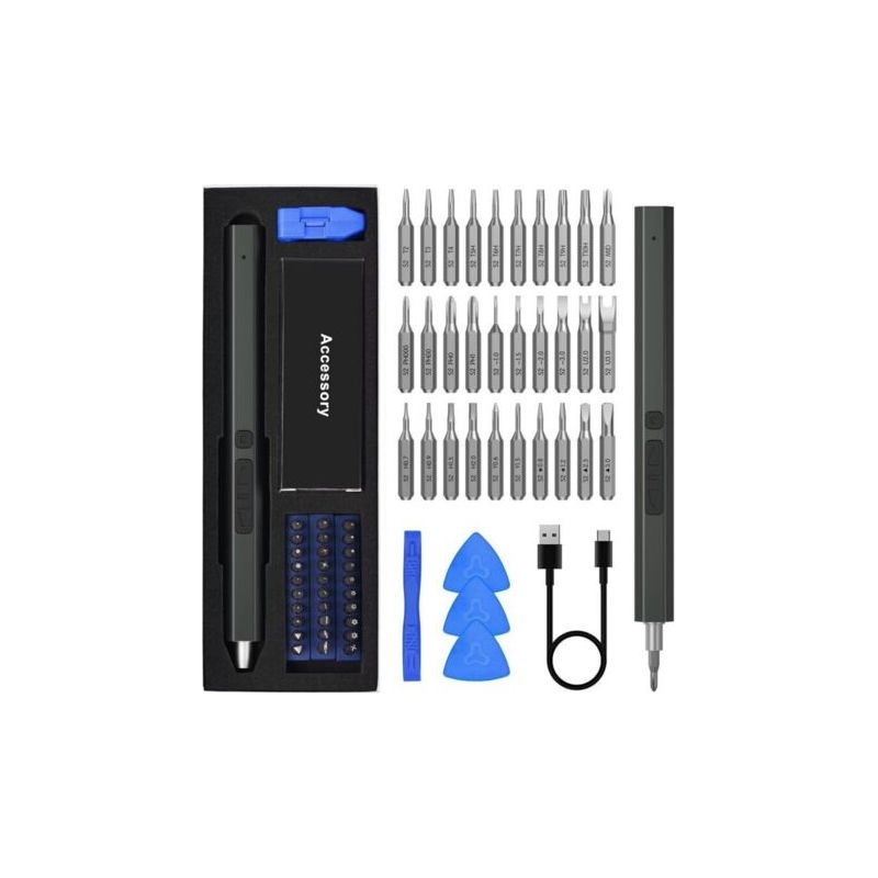 Präzisions-elektroschraubendreher, 36-in-1-led-elektroschraubendreher-set, Mini-usb-akkuschrauber-reparaturset Für Computer, Laptops, Uhren Und Brillen