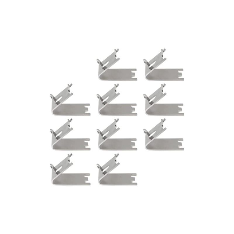 Edelstahl-kühlschrankregalhalterungen – 10er-pack Haken 28 Mm X 23 Mm – Genopptes Design Für Geteilte Pilaster