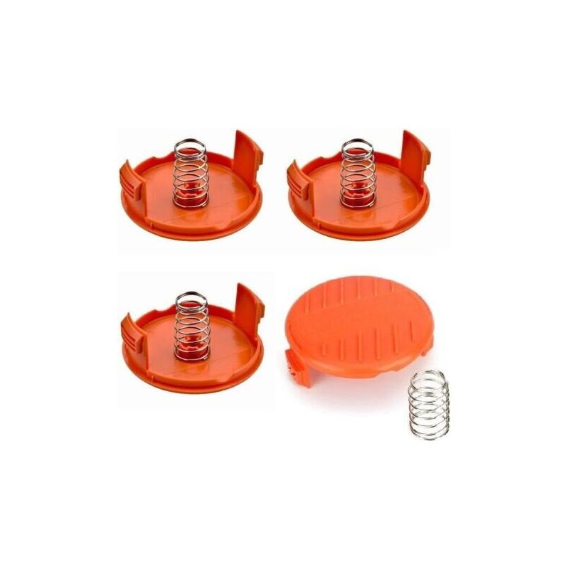 Set Mit 4 Spulenkappen + 4 Ersatzfedern, Kompatibel Mit Black & Decker Rc-100-p Trimmern