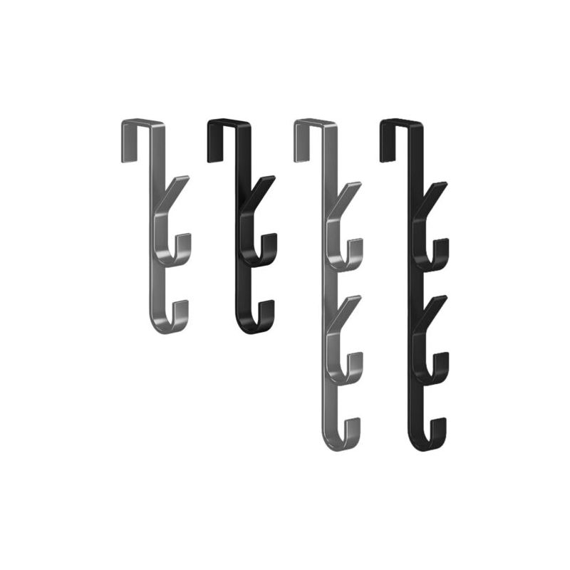 4-teiliges Türhaken-set, Kleiderhaken, Vertikale Garderobenleiste, Geeignet Für Eingangsbereiche, Wohnzimmer, Schlafzimmer, Badezimmer Und Küchen.