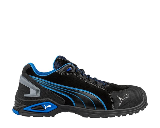 Puma Safety Shoes - ism Sicherheitsschuh EN20345 S3 Rio Black Low Gr.45 Veloursleder Aluminiumkappe