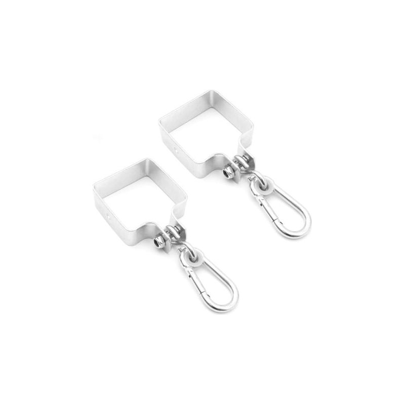 Set Mit 2 Quadratischen Schaukelhaken 9 X 9 Cm – Robuste Haken- Und Balkenbefestigung – Für Die Stabilität Von Schaukeln, Trainingsgeräten Und Hängematten