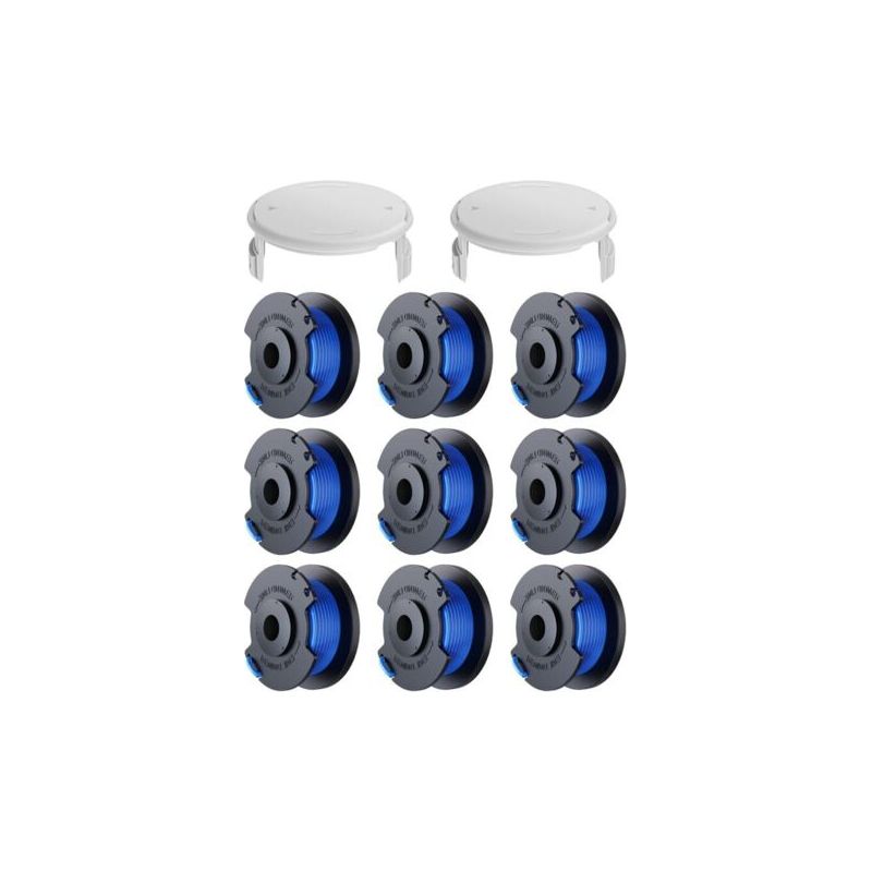 Packung Mit 11 Ersatzspulen Für Ryobi One+ Ac14rl3a 18v 24v 40v Rasentrimmer, Spulendurchmesser 1,6 Mm, Länge 30,17 M (9 Spulen Trimmerfaden, 2 Schutzvorrichtungen)