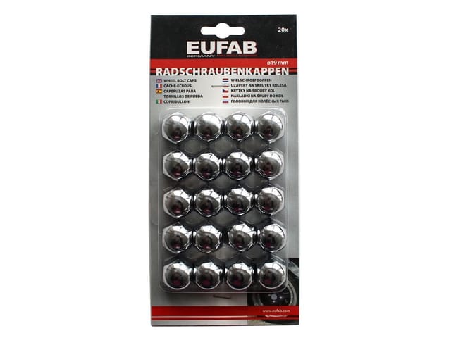 Radschraubenkappe Passend für (Schraubengröße) 19 mm Chrom Metall - Eufab