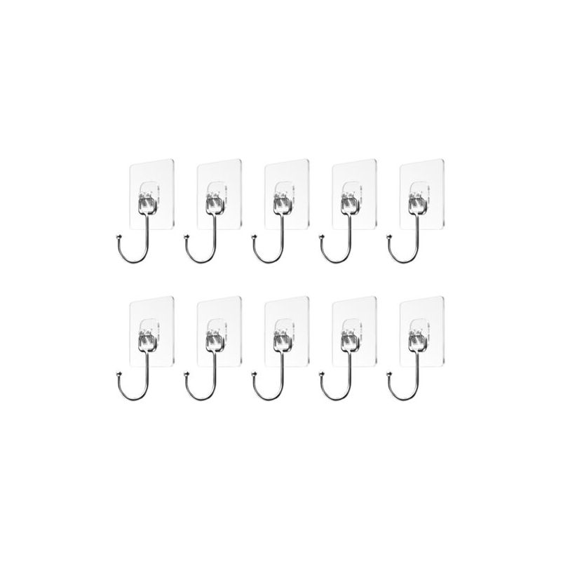 Set Mit 10 Handtuchhaken Aus Edelstahl, Silberfarben
