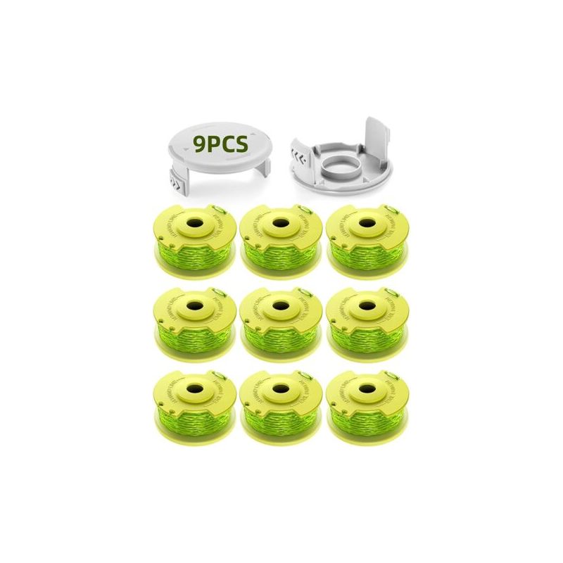 11er-packung Trimmerfadenspulen, Ø 2,0 Mm Und 3,4 M Länge Ac14rl3a Ersatz-trimmerfäden (9 Spulen, 2 Abdeckungen)