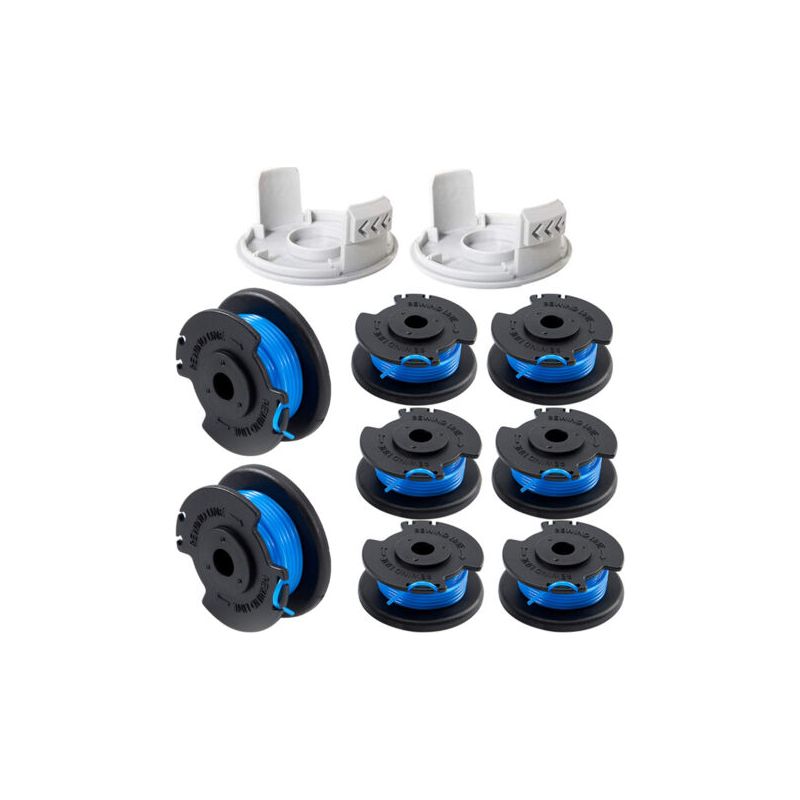 Packung Mit 10 Ersatzspulen Für 0,065 Zoll Trimmerfaden Für Ryobi 18v 24v 40v, Passend Für Ryobi One+ Ac14rl3a, 11 Fuß Akku-trimmer, 8 Spulen + 2 Trimmerfadenkappen