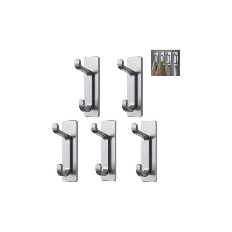 5-teiliges Set Selbstklebender Wandhaken, Handtuchhalter Für Bad Und Küche, Selbstklebender Garderobenhaken, Wasserdicht