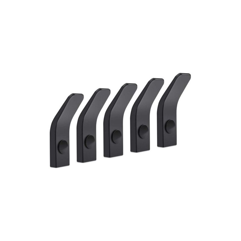 Wandhaken, Aluminium, Schwarz, Handtuchhaken, Kleiderhaken, Edelstahl, Haken Für Badezimmer, Toilette, Handtuchhalter, Küche, Büro, Garage, 5 Stück