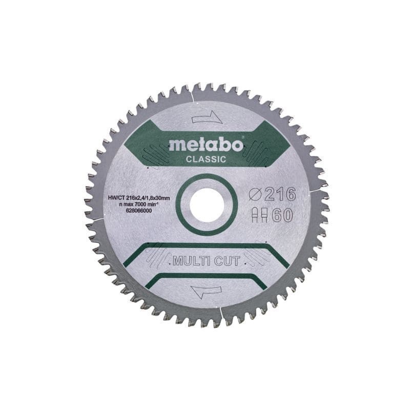 Metabo Zubehör - Sägeblatt Multi Cut - Classic, 216x30 mm, Z60 628066000