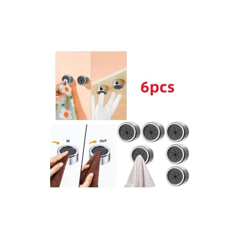 (schwarz) Selbstklebendes Hakenmodell – Schwarz – Abs – 4,2 X 2,2 Cm