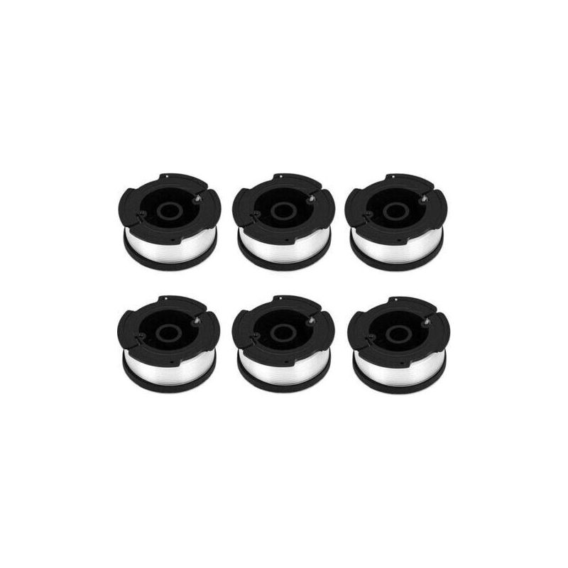Black & Decker Trimmerfadenspule, Nylonfadenspule, Reflexfadenspule, Freischneiderfadenspule, Transparente Reflexfadenspule, 6-teilige Ersatzspule Für Automatischen Fadenvorschub, Dengyank