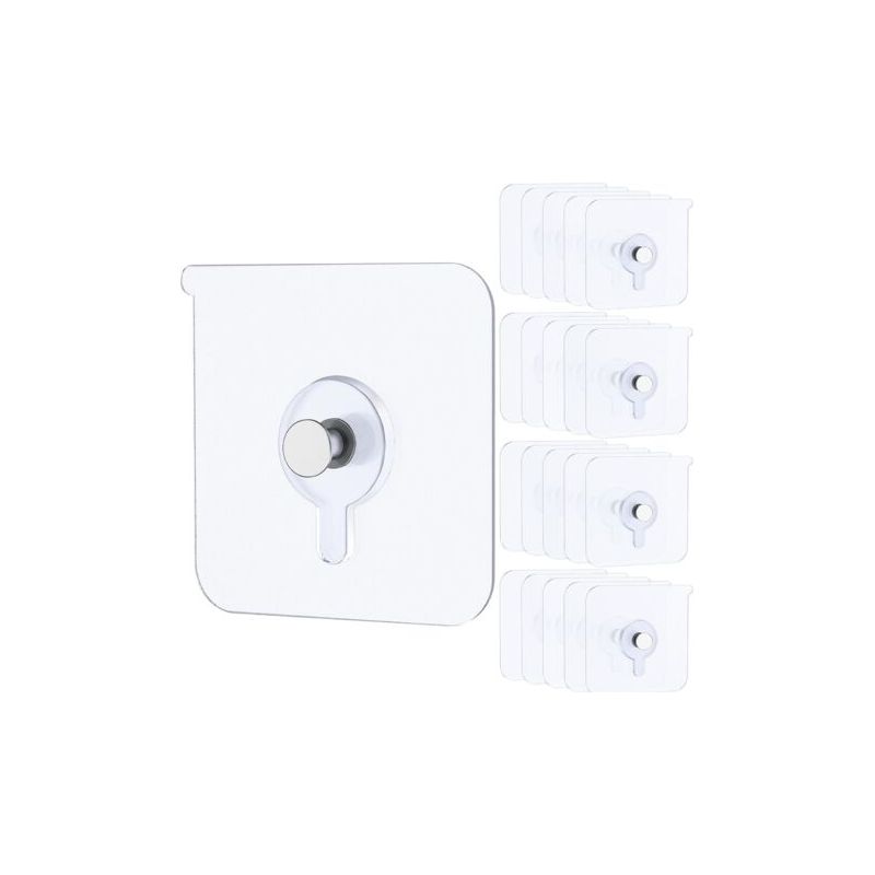 20 Stück Bohrfreie Bilderhaken, Robuste Klebehaken Für Die Wand, Transparente, Wasserfeste Wandhaken Für Bad Und Küche