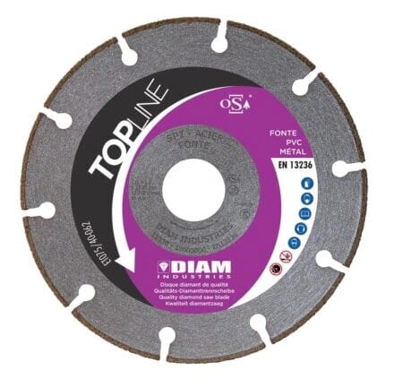 Diam Industries - Diamanttrennscheibe diam Ø125mm - Für Stahl, Edelstahl - SPI125/22