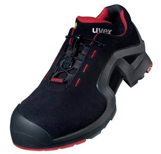 Uvex - 1 x-tended Sicherheits-Halbschuh Gr.43 W11 S3L esd sr schwarz/rot 8516.2