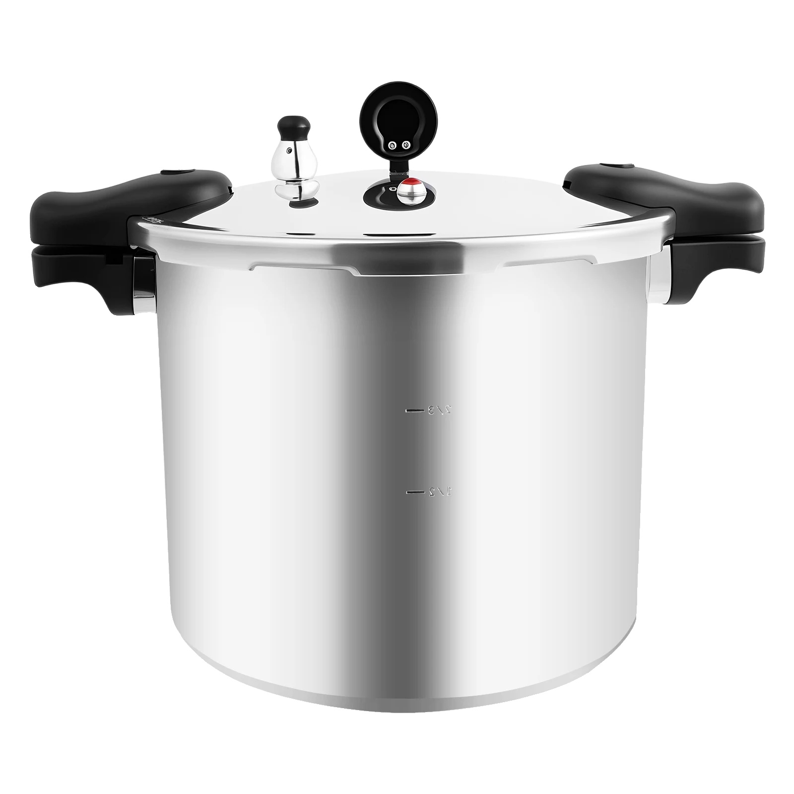 Schnellkochtopf, 22 L Fassungsvermögen, Sicherheitsventile, Silber