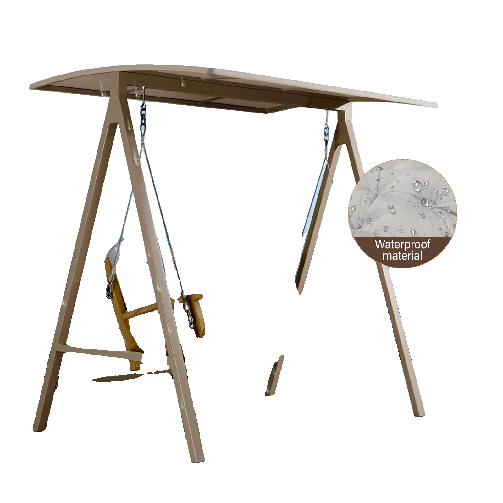 Gartenbankkissen, Wasserabweisendes Outdoor-gewebe, 2-sitzer, Dicke Polsterung, Pp-baumwollfüllung, Elegantes Design