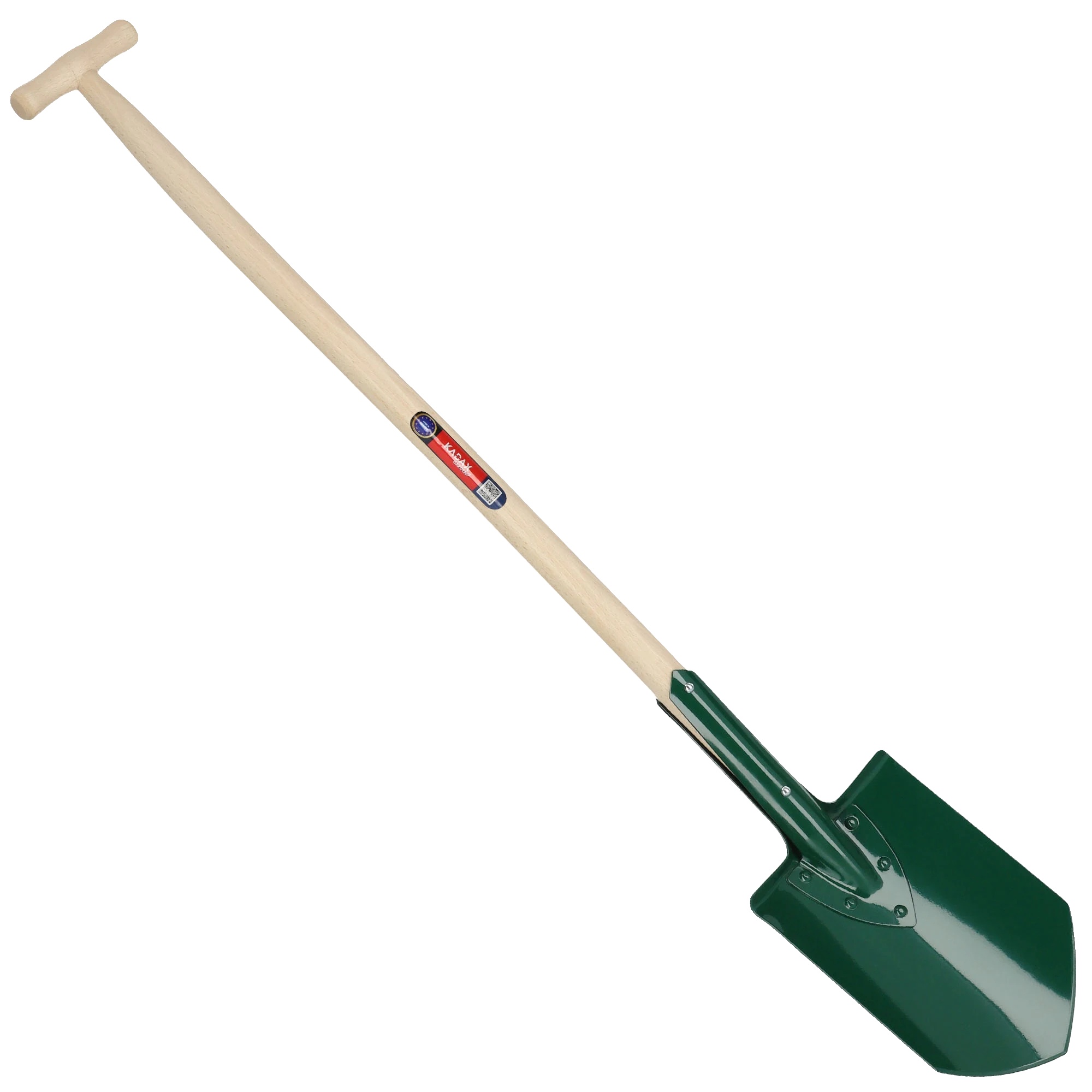 Spaten, Metallblatt, Holzgriff, Länge 117 Cm, Ergonomisches Design, Geeignet Für Die Gartenarbeit