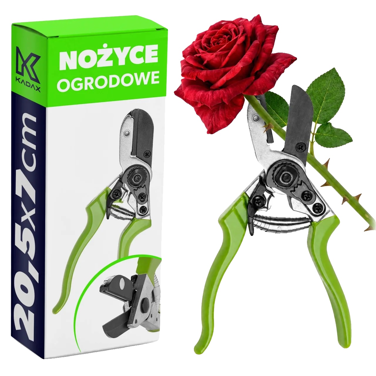 Gartenschere, Ergonomisches Design, Klingen Aus Kohlenstoffstahl, Grün