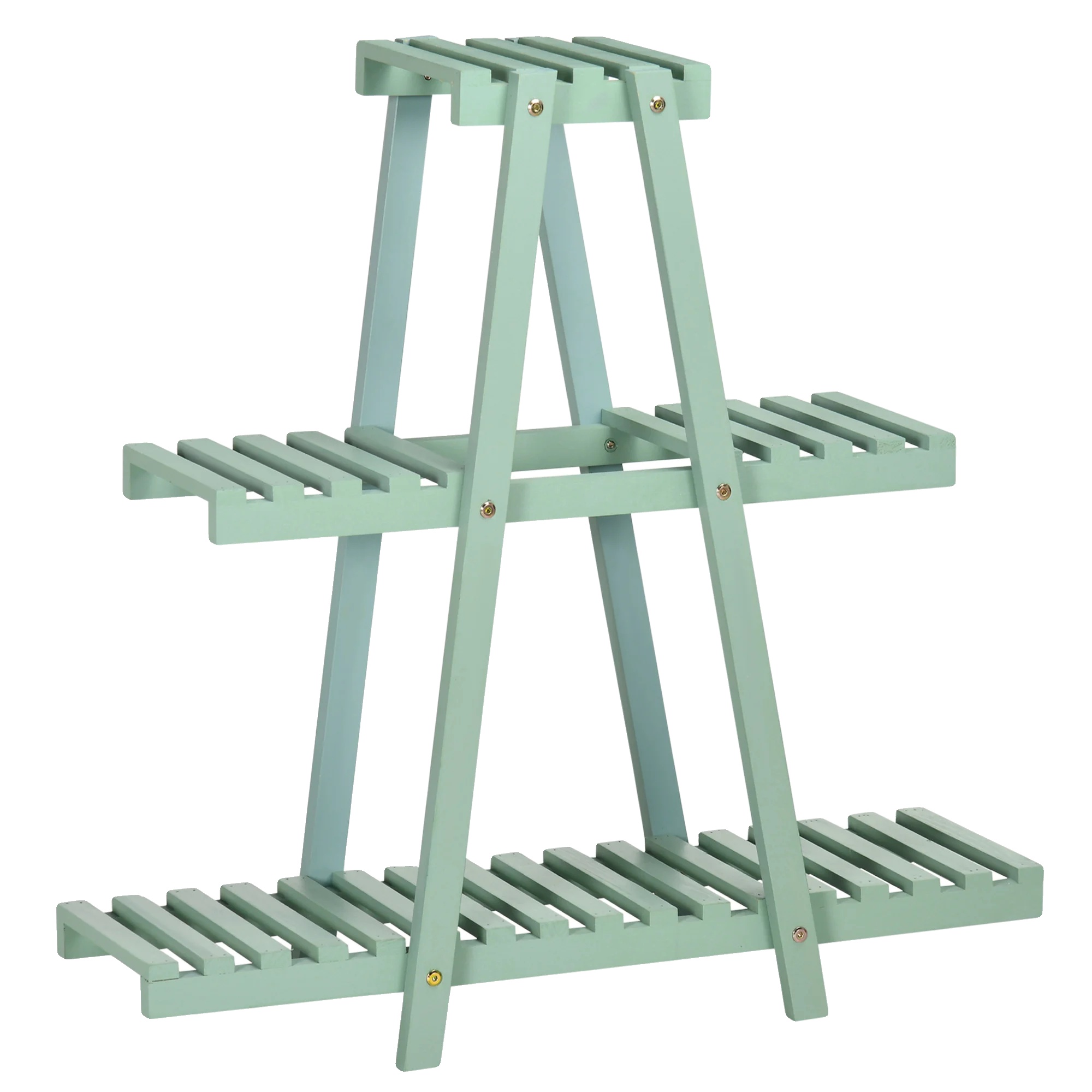 Pflanzenständer, Mehrstufiges Design, Metallrahmen, Grün