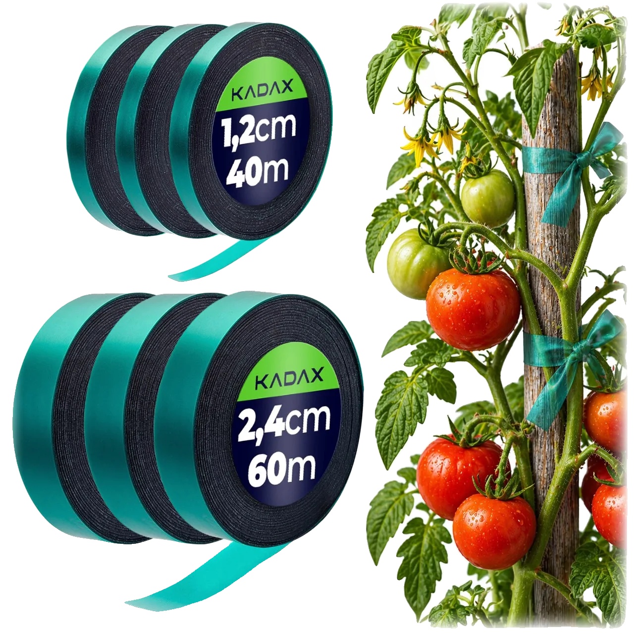 Pflanzenklebeband-set, Flexibles Vinyl, Strapazierfähige Rückseite, Hellgrün