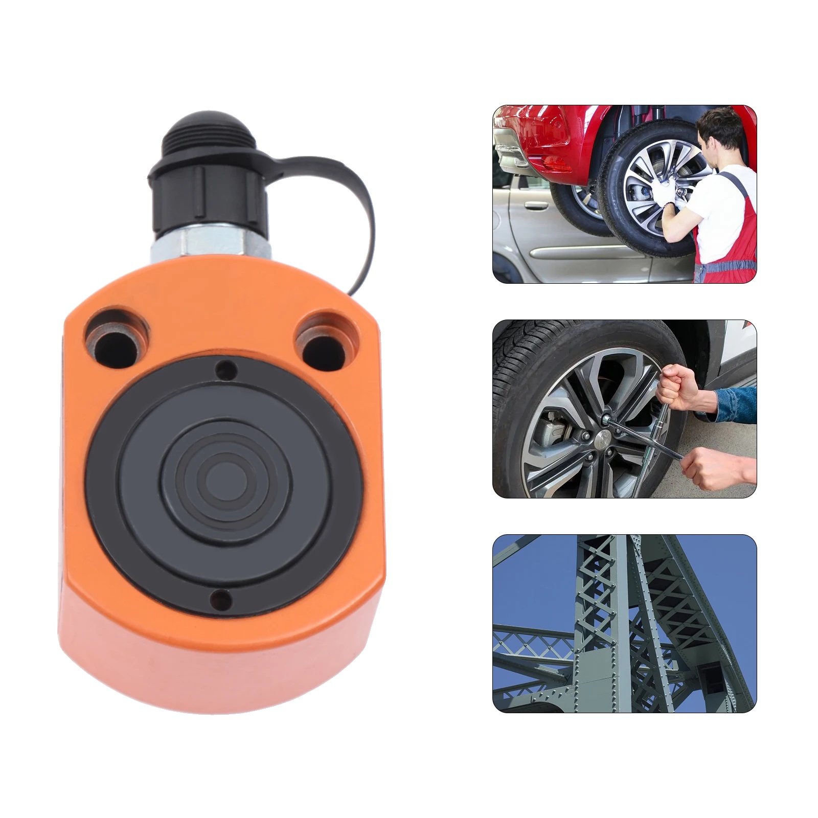 Hydraulischer Wagenheber, 20.000 Kg Tragkraft, Mehrteiliges Design, Kompakte, Flache Bauweise, Robuste Stahlkonstruktion (45 Mm), Ideal Für Beengte Platzverhältnisse