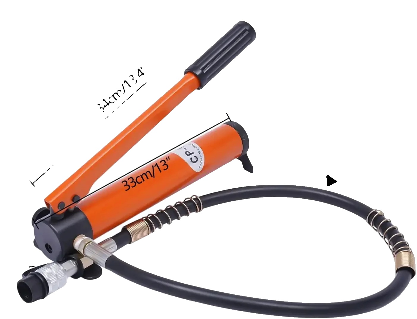 Hydraulischer Wagenheber, Manuelle Bedienung, Ergonomischer Griff, Orange