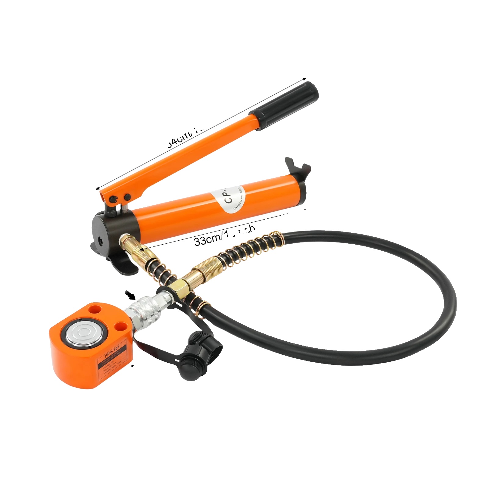 Hydraulischer Wagenheber, 10 T Tragkraft, Ergonomischer Griff, Orange