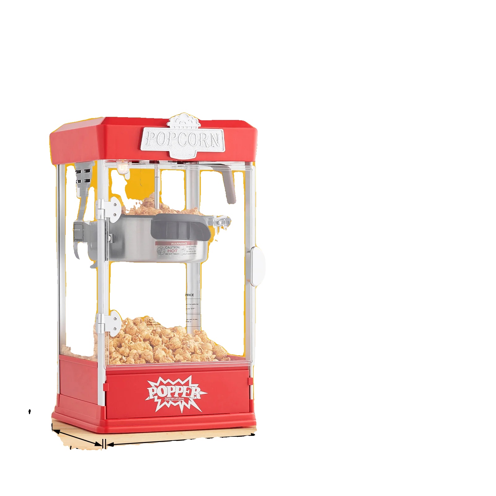 Popcornmaschine, 118 Ml Fassungsvermögen, Kompaktes Tischgerät, 118 Ml Rot