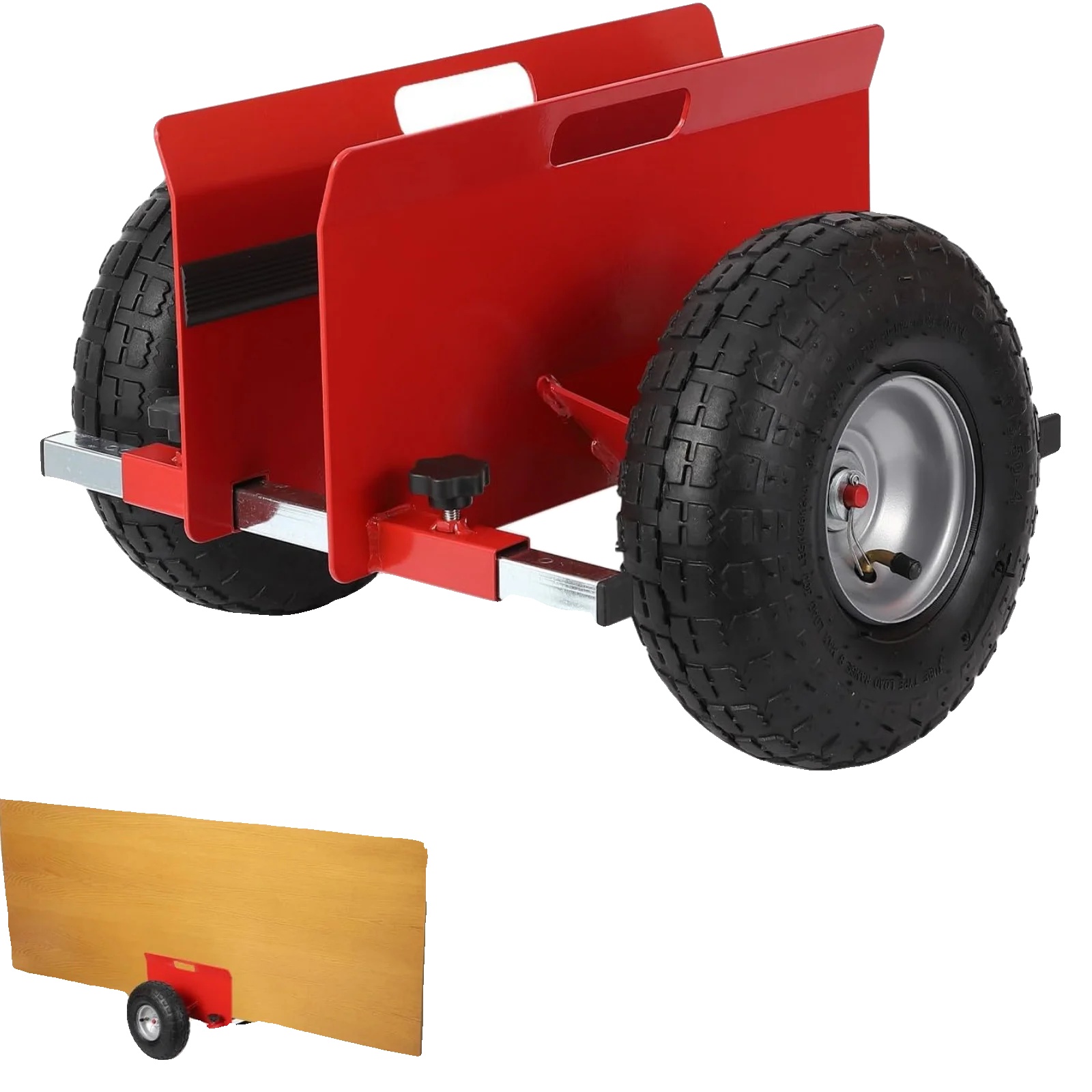 Plattenwagen, Hohe Tragkraft, Verstellbar, Rot