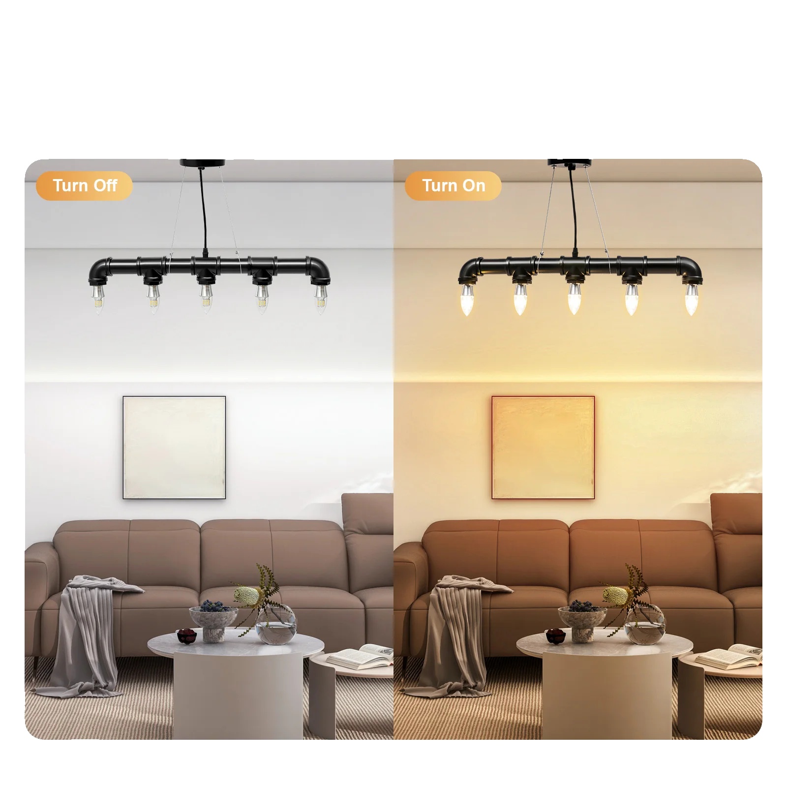 Pendelleuchte, 5-flammig, Höhenverstellbar Bis 100 Cm, Länge 65 Cm, Nur Für Den Innenbereich, 110 V Spannung
