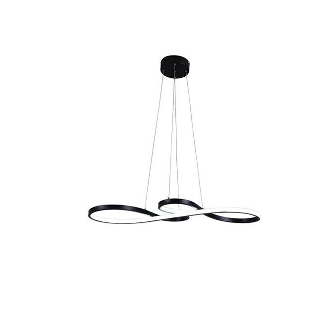 Pendelleuchte, Modernes Design, Energiesparend, Schwarz, L75cm, 50w-b, Kaltweiß-b