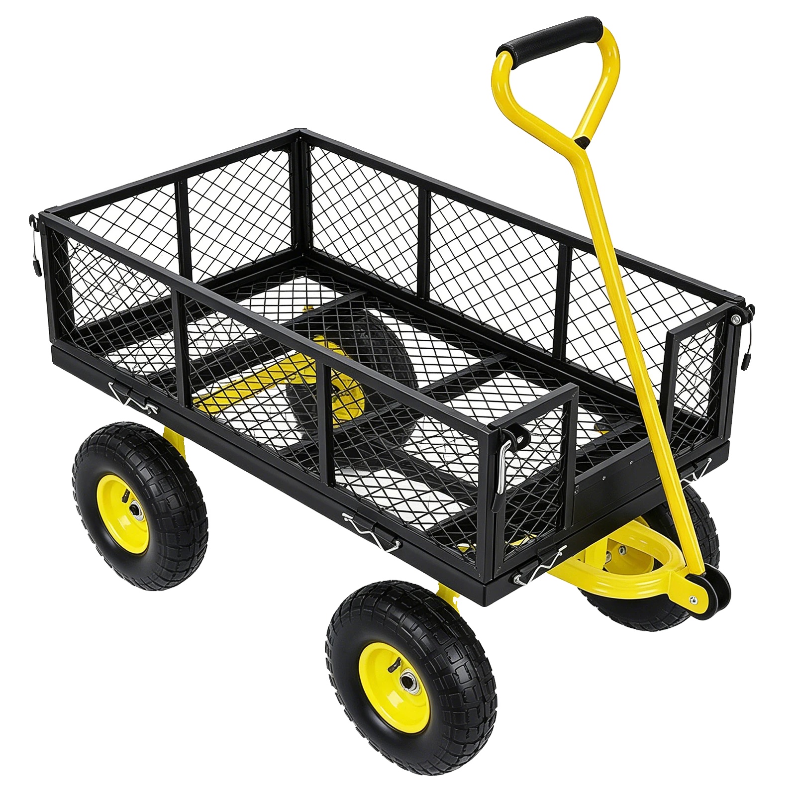Gartenwagen, Robuste Ausführung, Tragkraft 408 Kg, Schwarz
