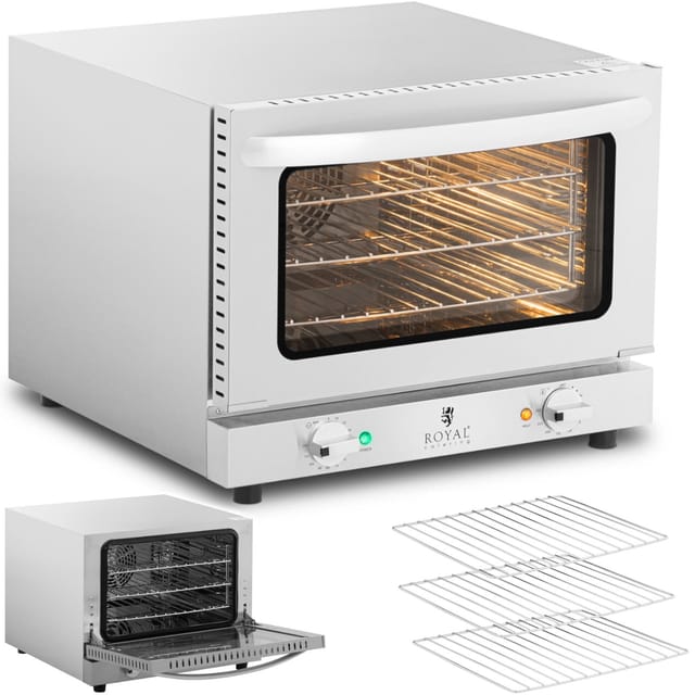 Royal Catering - Heißluftofen Konvektomat Kombidämpfer Backofen Edelstahl 2.150 w 3 Gitterroste
