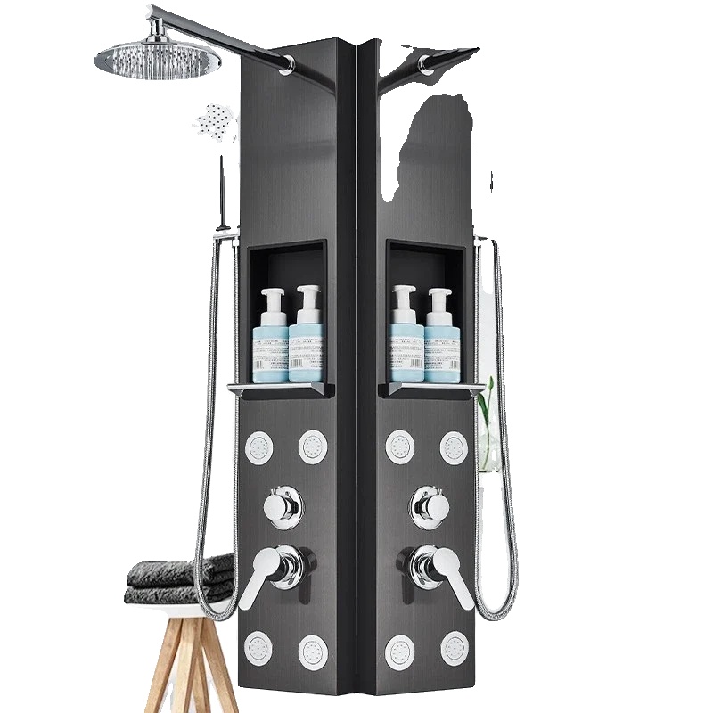 Duschsäule, Regendusche, Spa-massagedüse, Schwarz