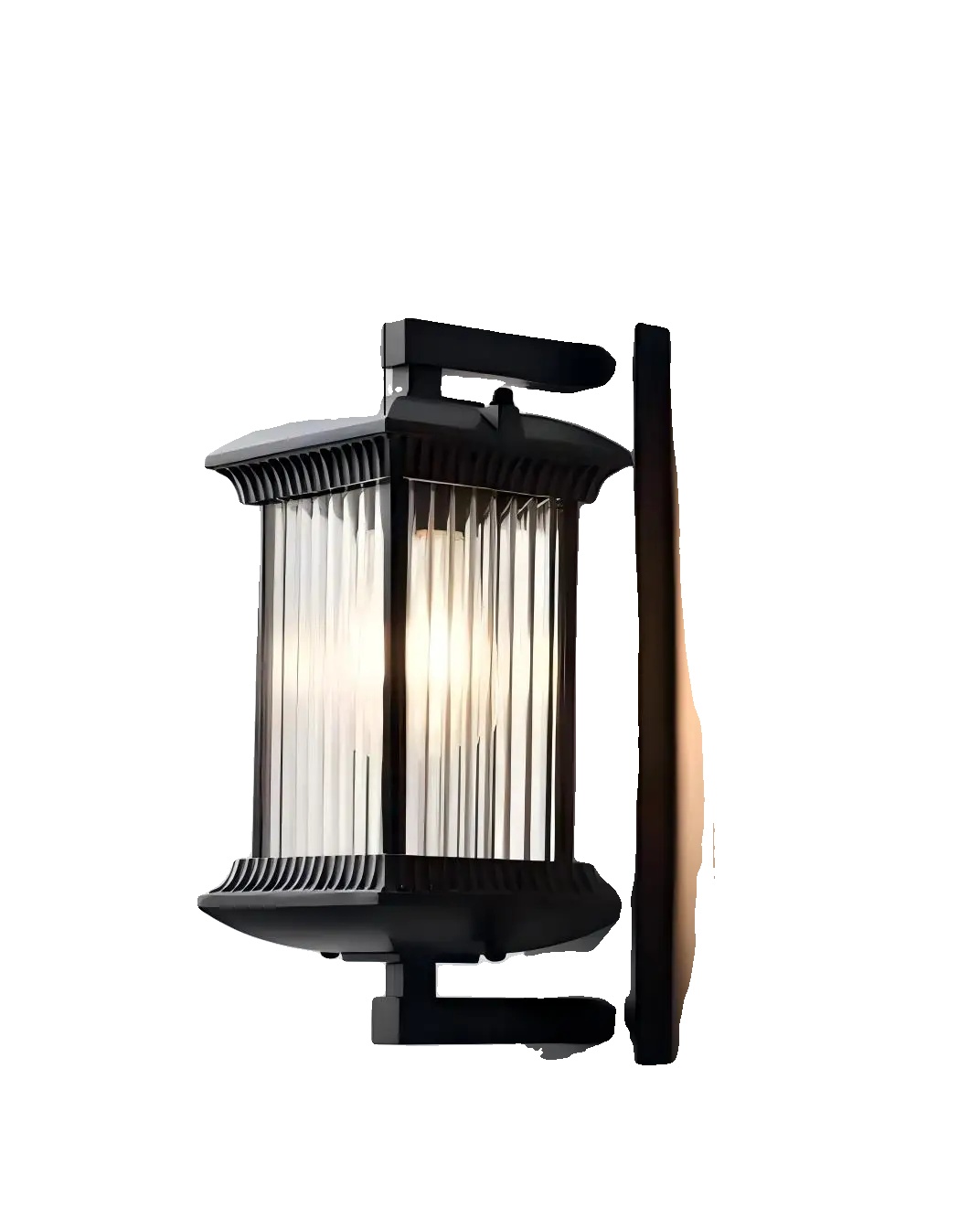Außenwandleuchte, Ip65 Wasserdicht, Aluminiumgehäuse, Schwarz (mit E27-leuchtmittel), 6 W