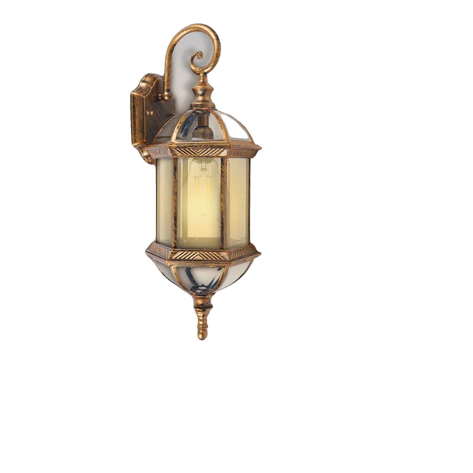 Wandleuchte, Aluminium Und Glas, 20,5 X 20 X 55,9 Cm, Spannung 24–240 V, Maximale Lampenleistung 100 W, Schutzart Ip54 (wasserdicht).