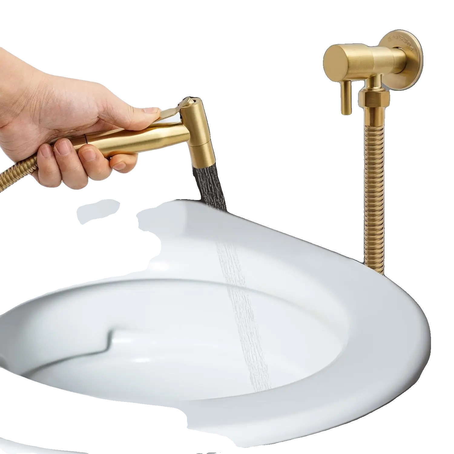 Handbrause, Edelstahl, 1,5 M Schlauch, Temperaturbereich 0–80 °c, Wandmontage, 1 Auslass