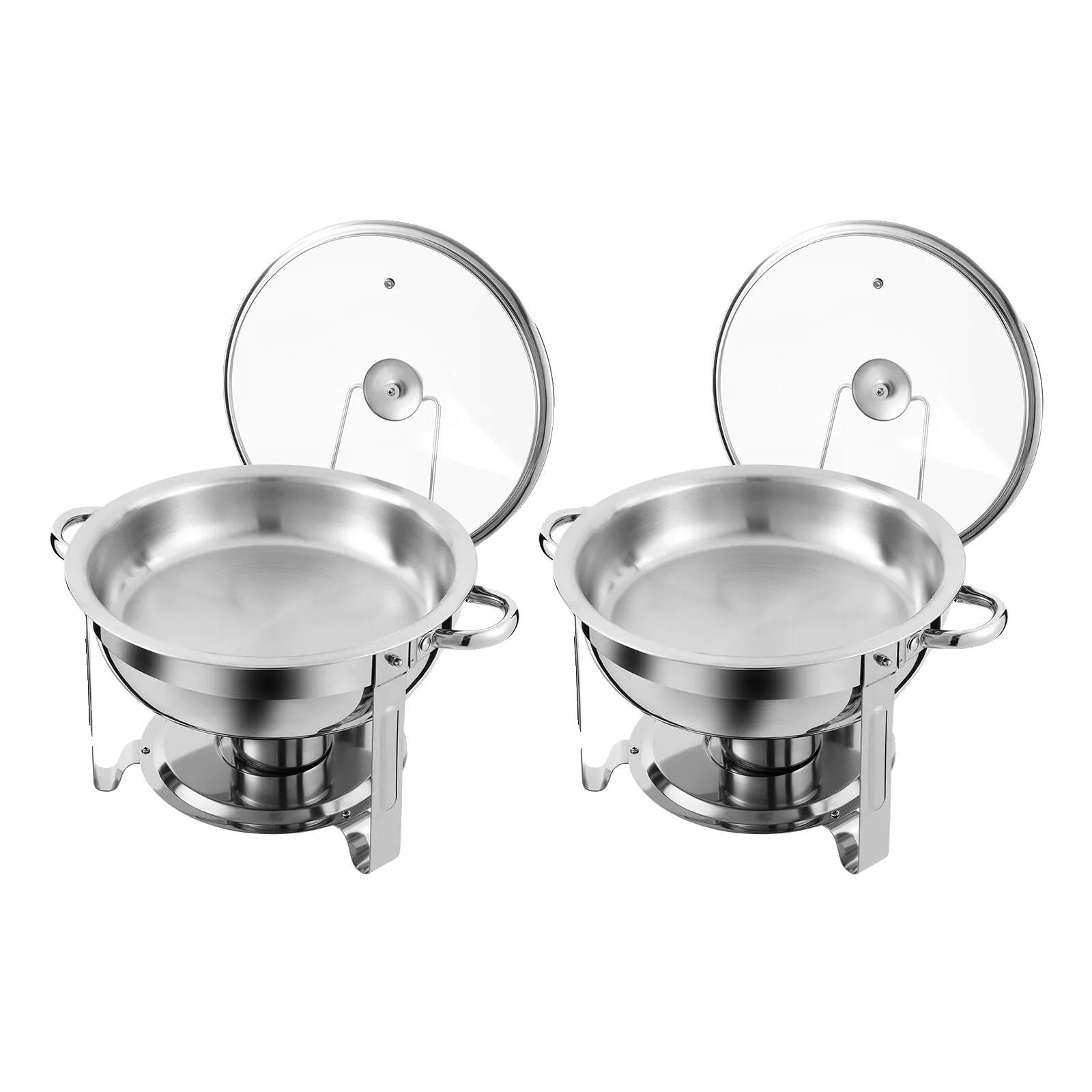 Servierschale, 4,5 L Fassungsvermögen, Edelstahl Und Glas, Silber