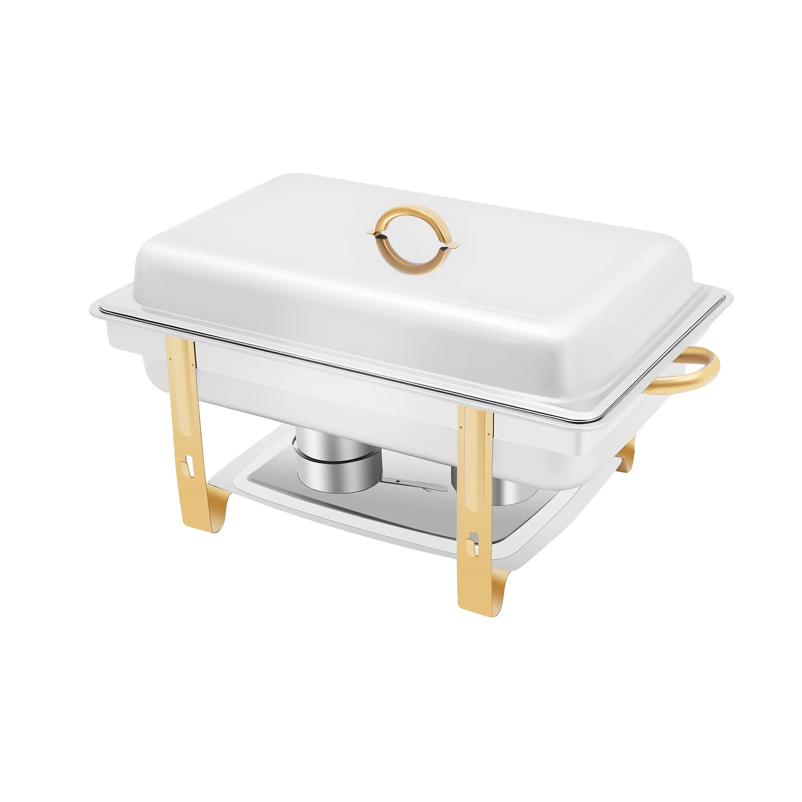 Warmhalteplatte, Edelstahlkonstruktion, Elegantes Design, Silber