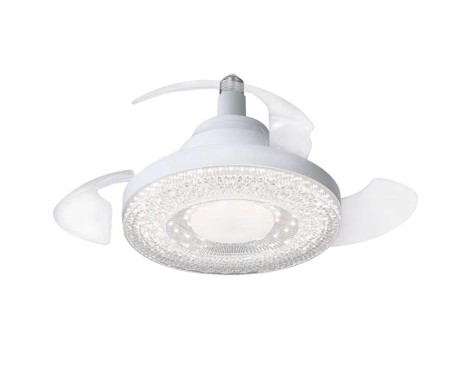 Deckenventilator, Fernbedienung, Dimmbare Led-leuchte, Weiss