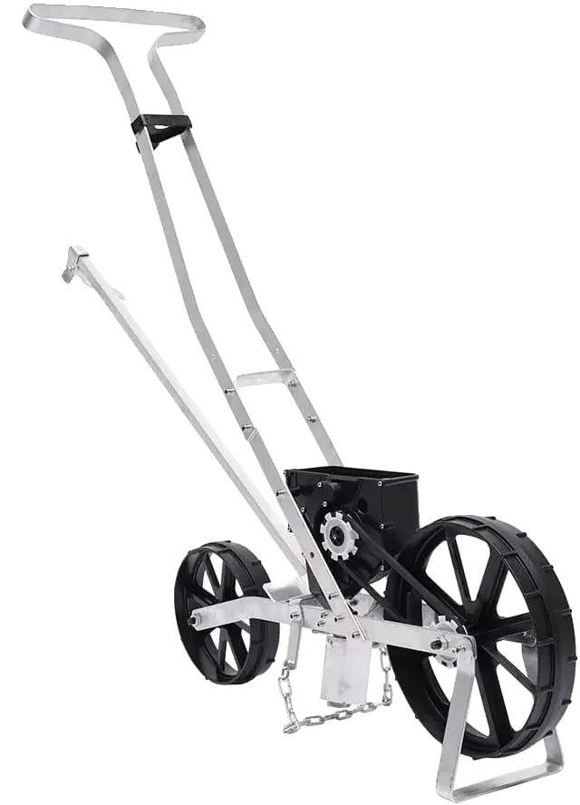 Gartensämaschine, Manuelle Schiebesämaschine, Vielseitig Einsetzbares Saatgut, Weiss