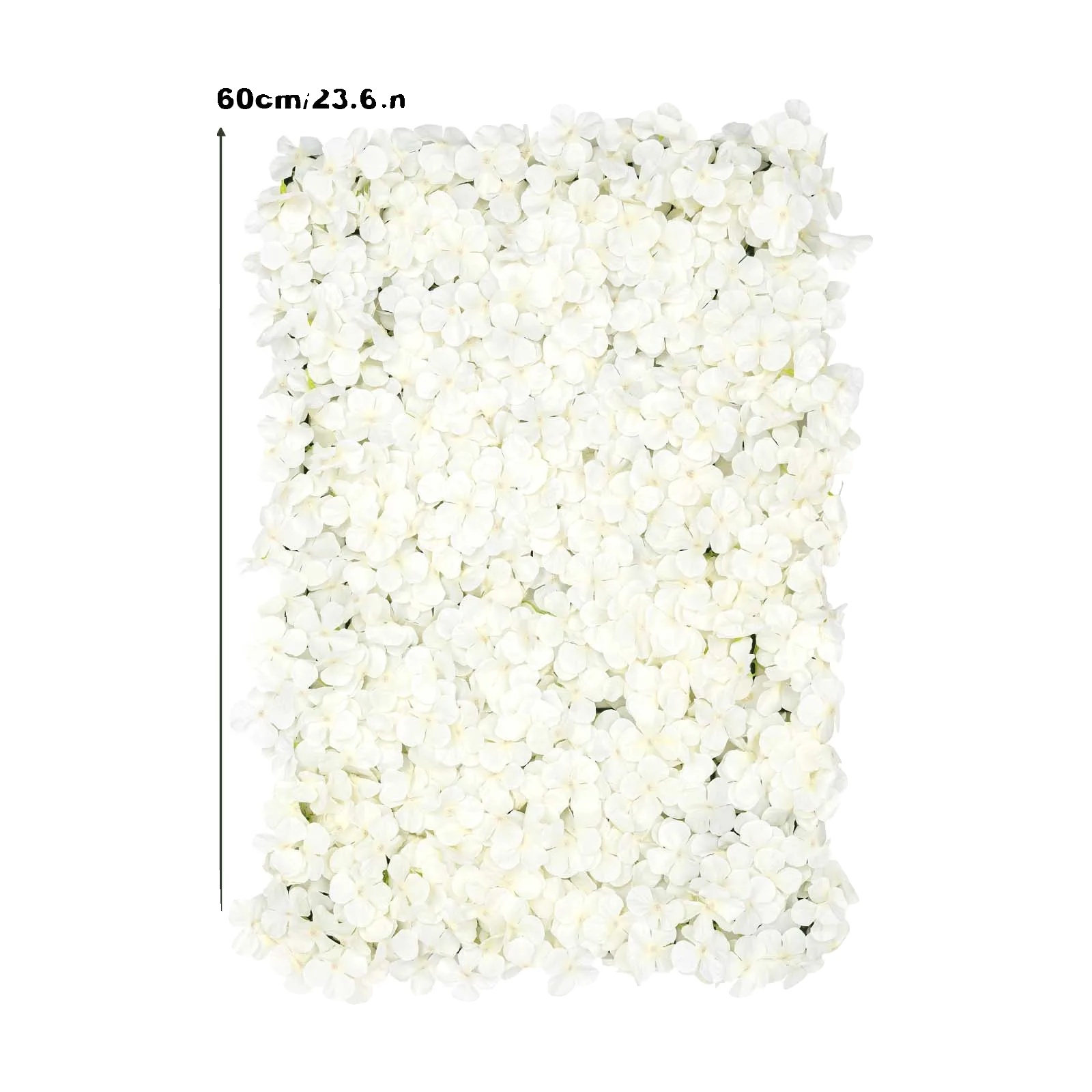 Künstliche Blumenpaneele, Seidenblumendekoration, Für Den Innen- Und Außenbereich, Weiss