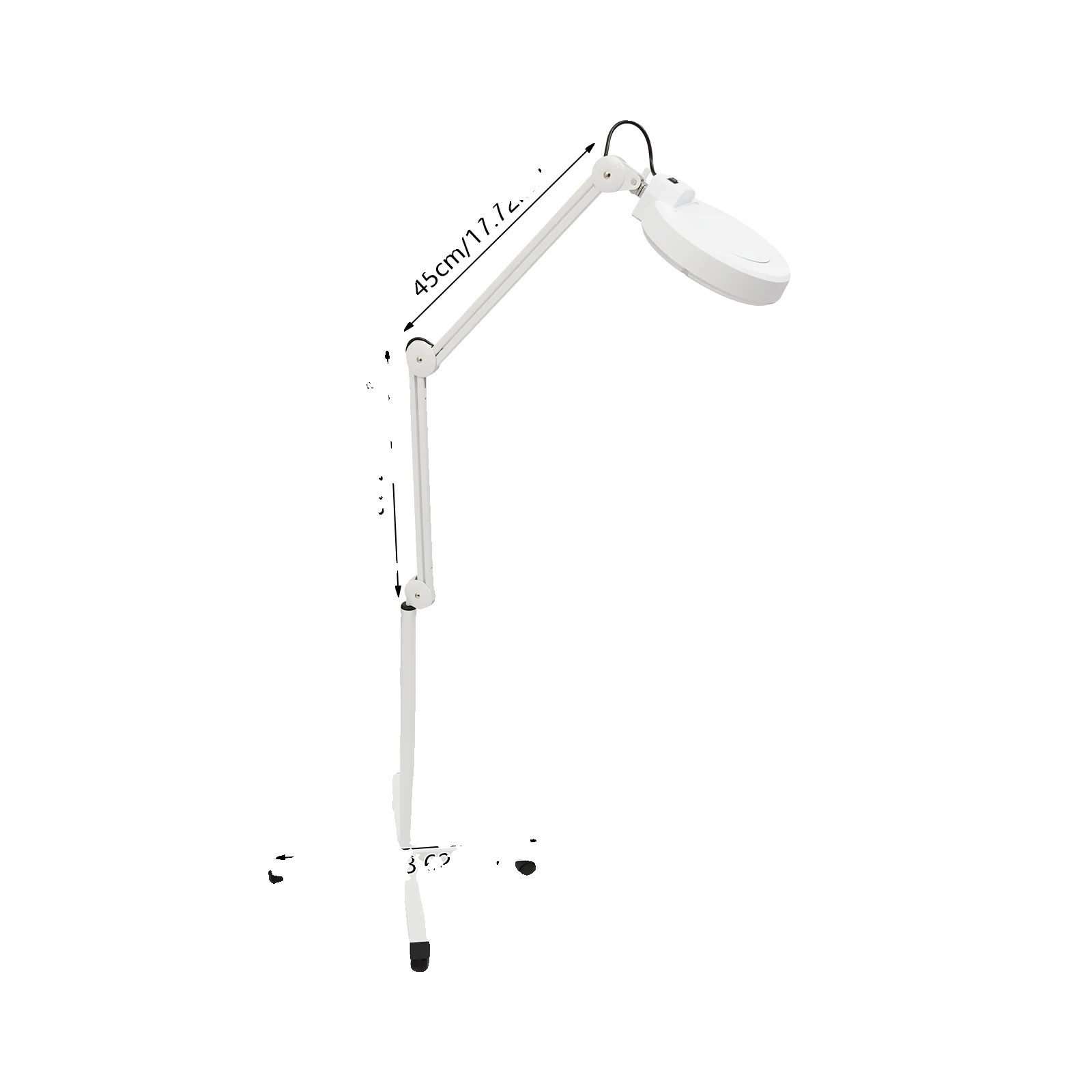 Vergrößerungslampe, Led-licht, Verstellbarer Arm, Weiss