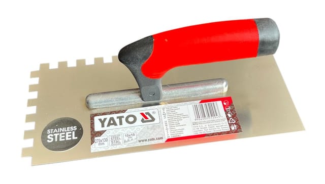 Yato - Edelstahl-Gipskelle 270x130 mm, Zahnung 8x8 mm YT-5203