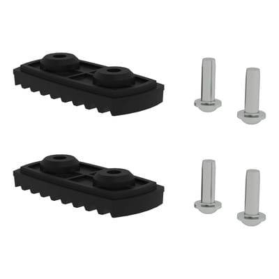 Günzburger Steigtechnik 2x nivello-Fußplatte elektrisch ableitfähig für Holmhöhe 58 / 73 mm - 019219
