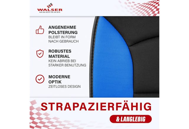 PKW Sitzauflage Novara, Auto-Sitzaufleger schwarz/blau