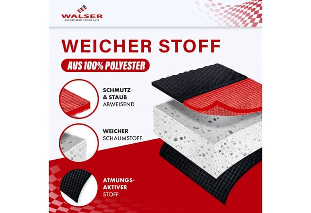 PKW Sitzauflage Novara, Auto-Sitzaufleger schwarz/rot