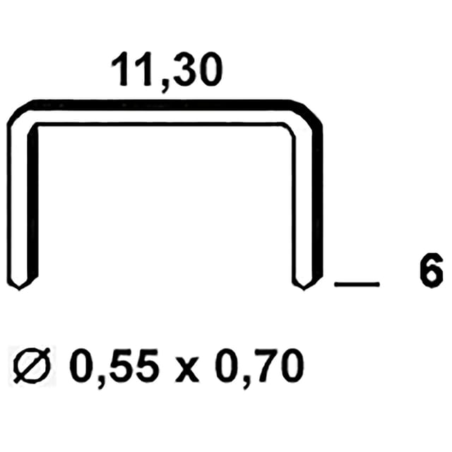 Alsafix Tackerklammern Type 53 6mm - Rückenbreite 11,3mm, Stahldraht verzinkt - 6000 Stück