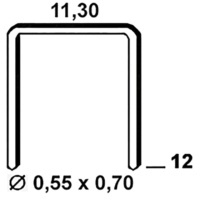 Tackerklammern Type 53 12mm - Rückenbreite 11,3mm, Stahldraht verzinkt - 3000 Stück - Alsafix